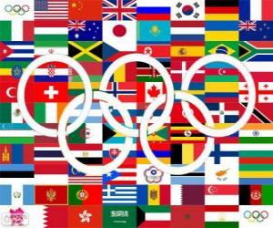Puzzle Λονδίνο 2012 Ολυμπιονίκες χώρες